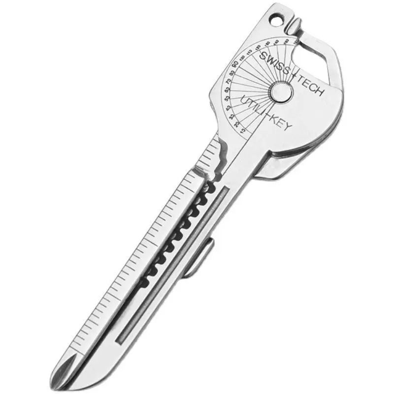 8-in-1 Multi-Tool Keychain Compact Survival Utility Tool for Camping and Everyday Use