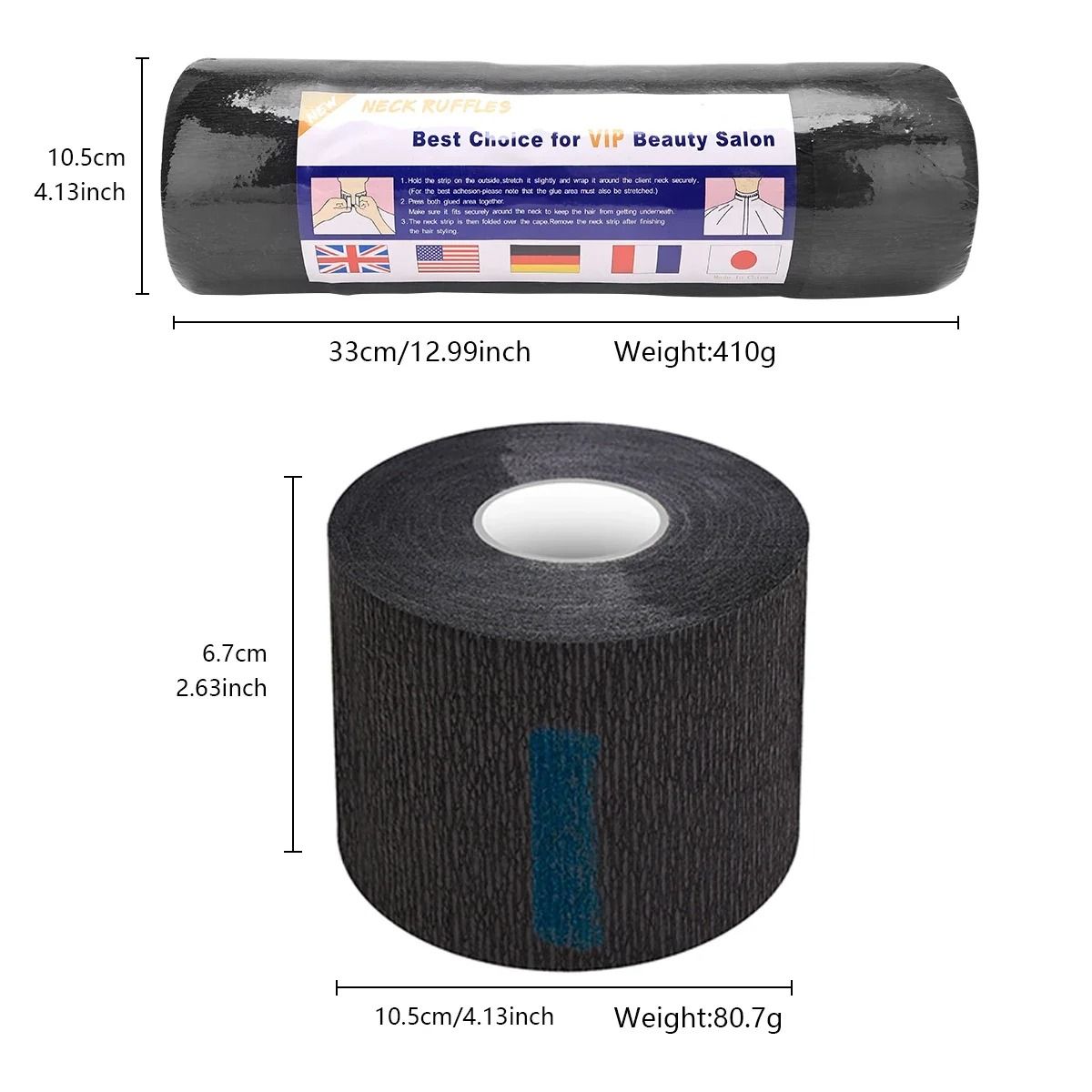 Disposable Barber Neck Paper Rolls Professional Salon Neck Strip Pack