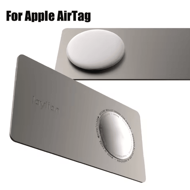 Ultra Thin Airtag Wallet Holder Aluminum Card Insert Case
