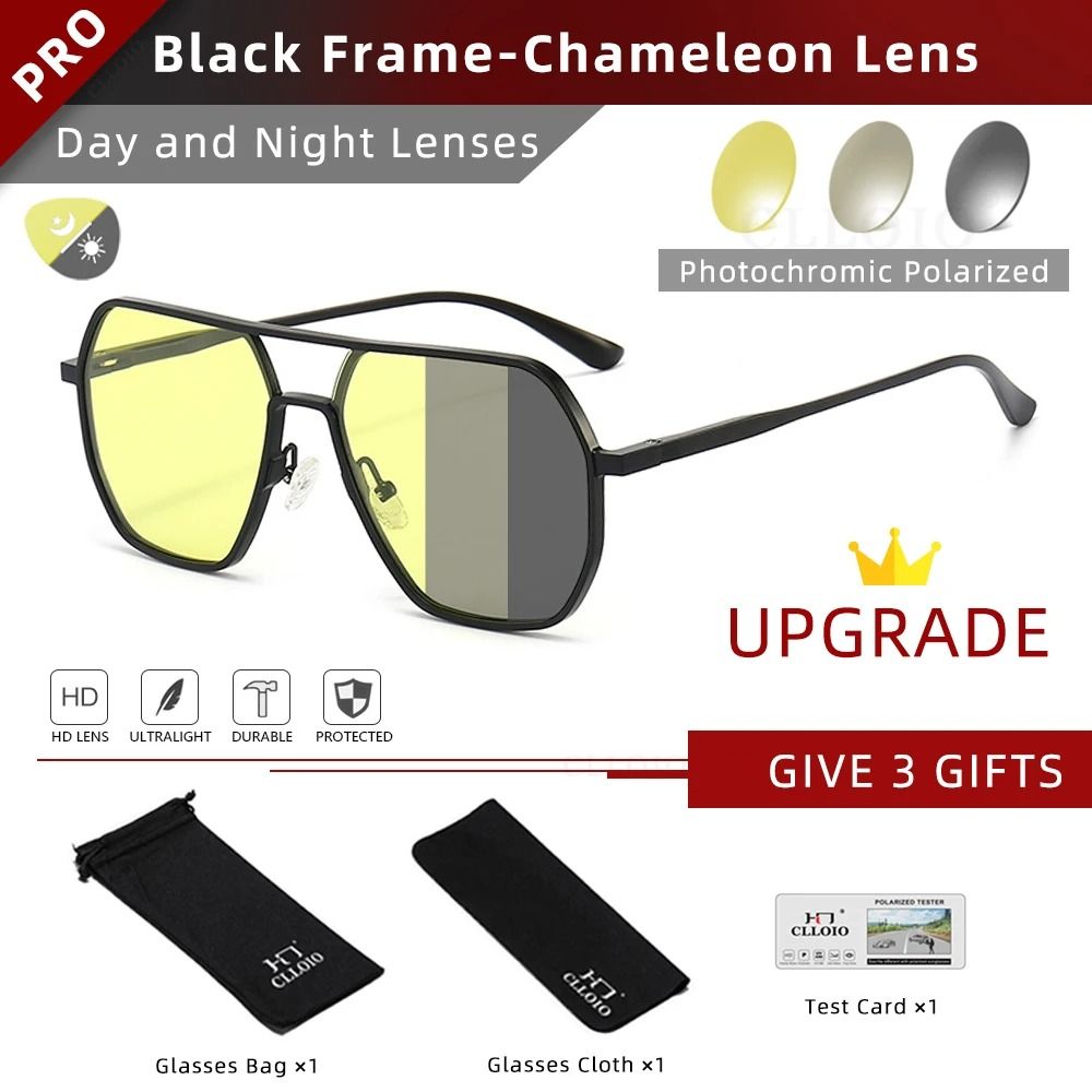 CLLOIO Photochromic Polarized Driving Glasses UV400