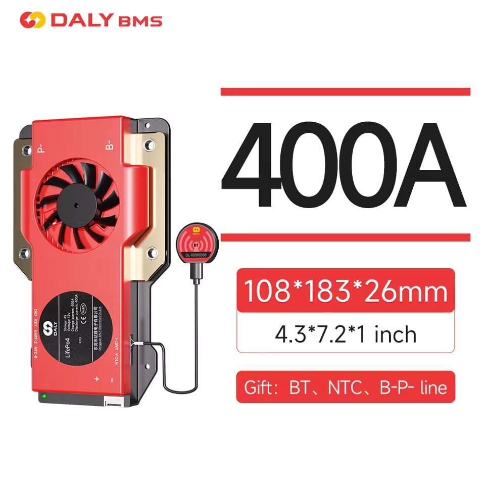 Daly Smart LiFePO4 BMS 4 to 16S 100A with Bluetooth UART and CANBUS