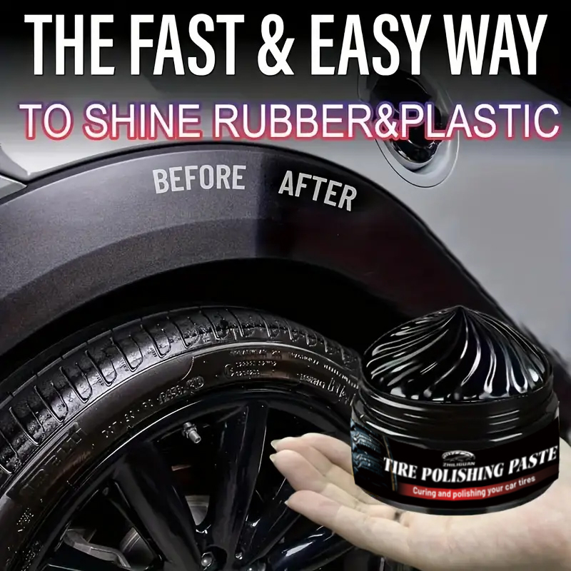 Deep Black Tire Shine Wax Tire Restorer for Gloss and Protection