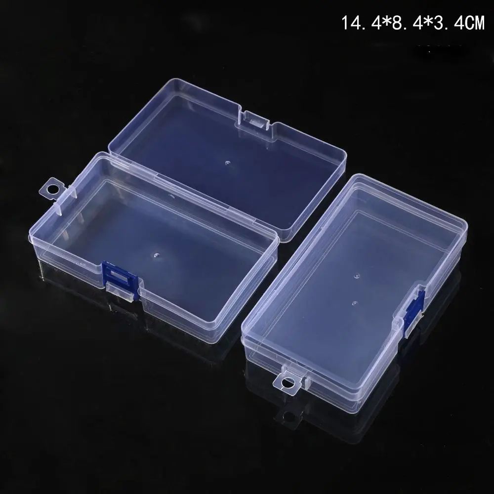 Square Clear Storage Box Set (10 Sizes) –Transparent Organizer Case for Small Items, Fishing Tackle, Tools & Accessories