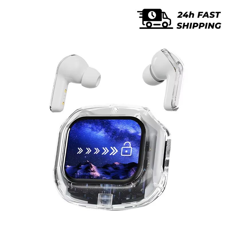 Smart Translation Touch Bluetooth Headphones – Wireless HiFi Earbuds with Real-Time Voice Translation & Touchscreen Cont
