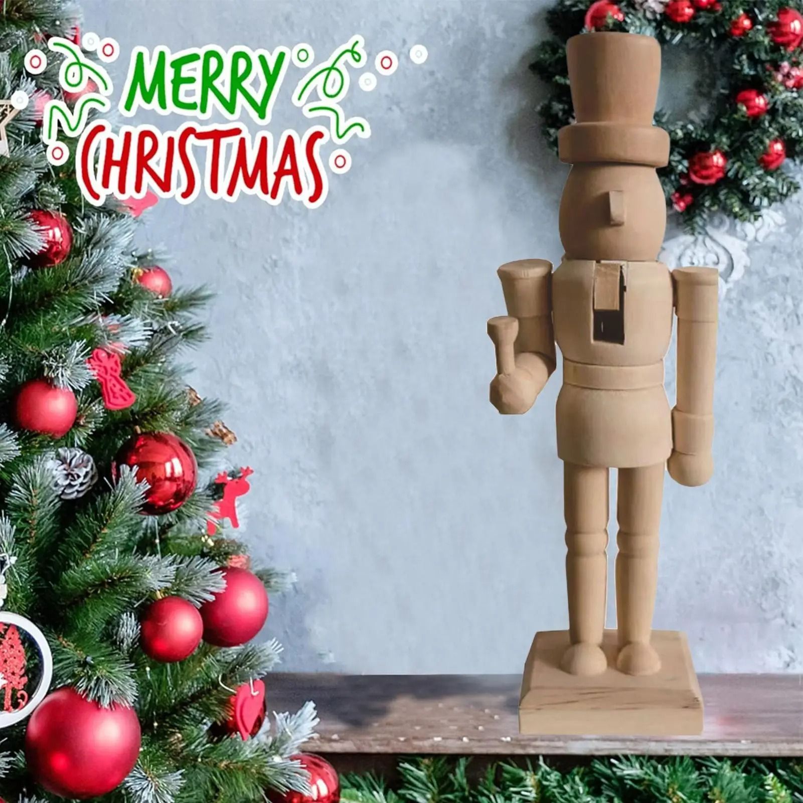 Wooden Paintable Nutcracker Craft Set