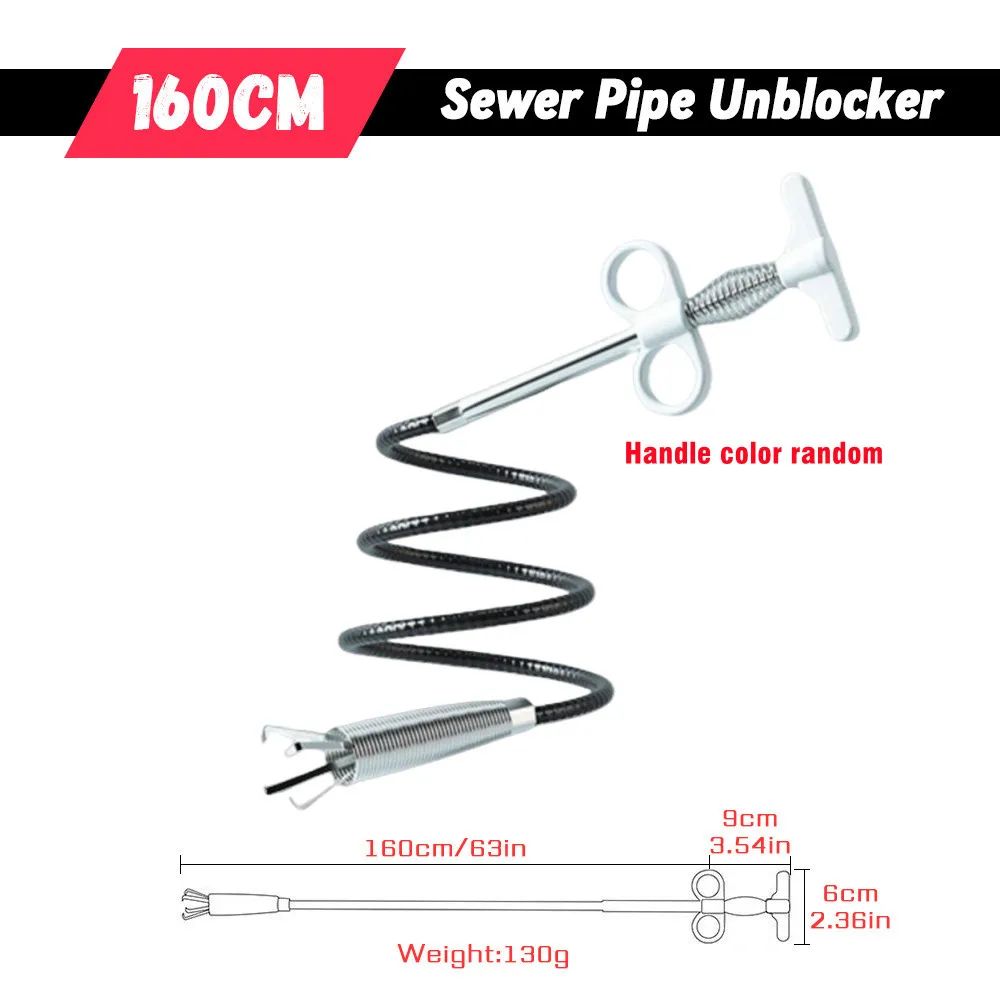 SmartFlow Sewer Pipe Unblocker - Heavy-Duty Drain Snake & Pipe Dredging Tool