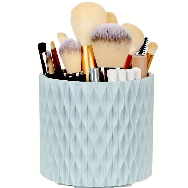 360 Rotating Makeup Brush Holder Organizer with 5 Slot Storage