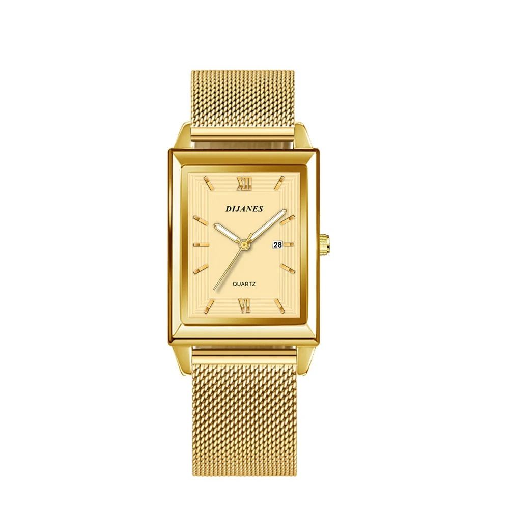 Luxury Fashion Gold Stainless Steel Wristwatch