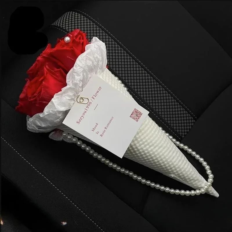 Thick Cardboard Flower Cone Packaging Elegant Bouquet Wrapping Paper