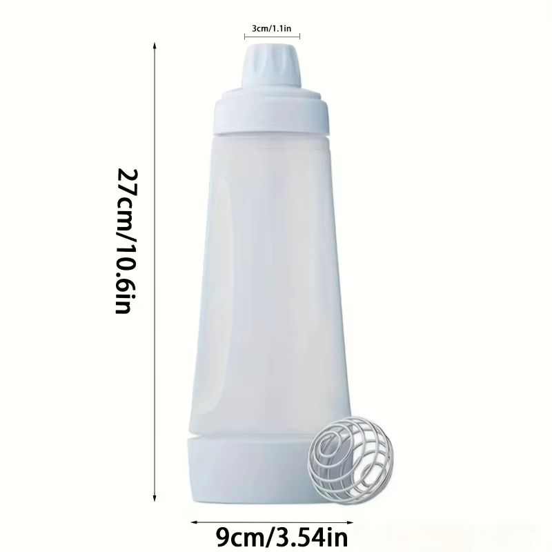 Large Capacity Hand-Crank Batter Shaker Cup – Kitchen Mixer Bottle & Batter Dispenser