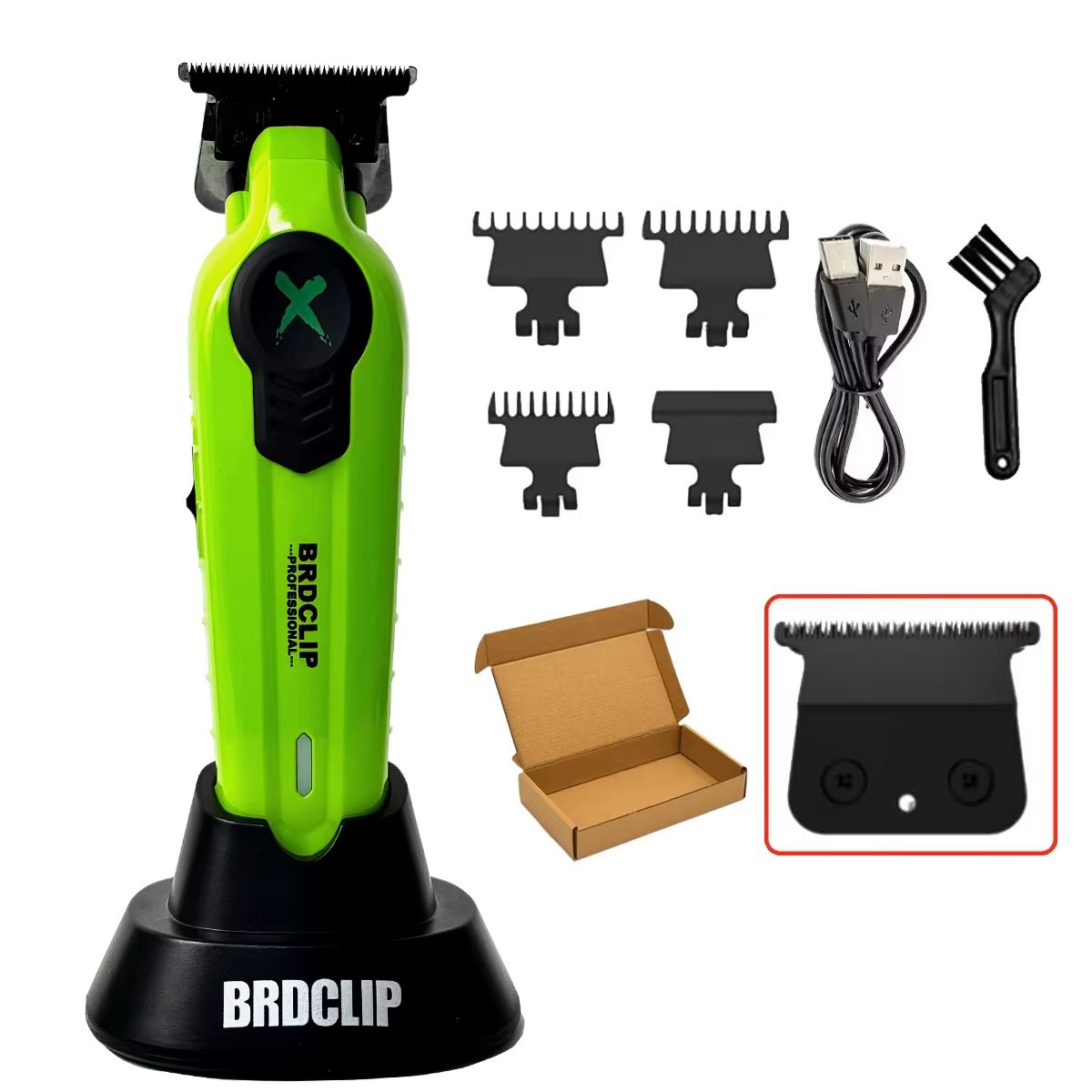 BRDCLIP FA1T Professional Hair Trimmer – Precision Electric Clipper with Carving Blade, Gradient Finish & Charging Stand