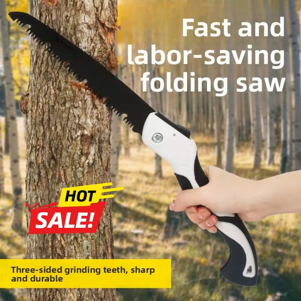 Folding Hand Saw Portable Woodworking & Gardening Saw for Pruning, Camping & Home Use