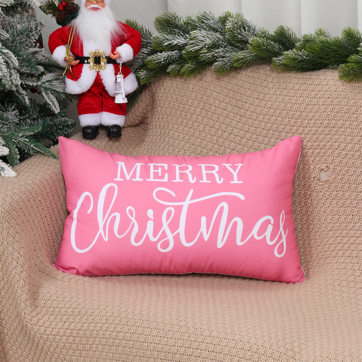 Christmas Santa Claus Pillow Covers, Christmas Party Decoration Gift Navidad Natal New Year Gift