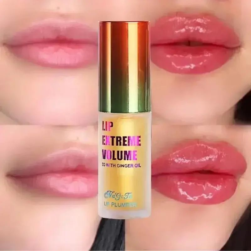 Ginger Mint Lip Plumper Oil Hydrating Volumizing Lip Serum for Fuller Smoother Lips