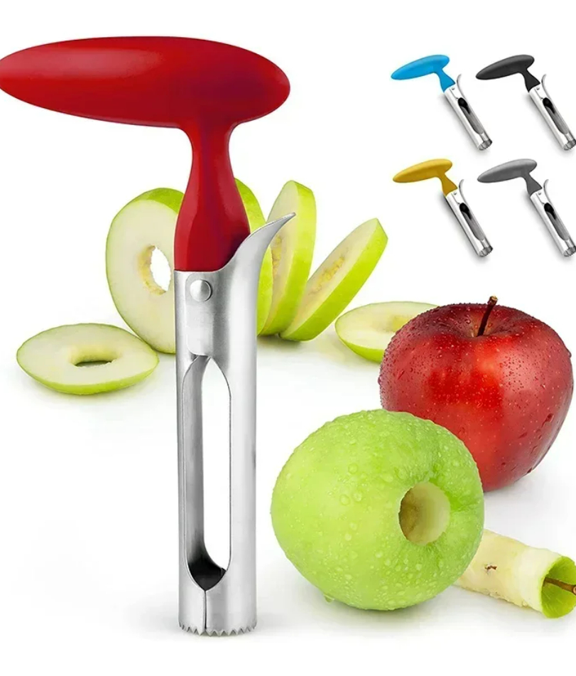 Premium Stainless Steel Apple Corer and Fruit Core Remover Tool with Ergonomic Non Slip Handle