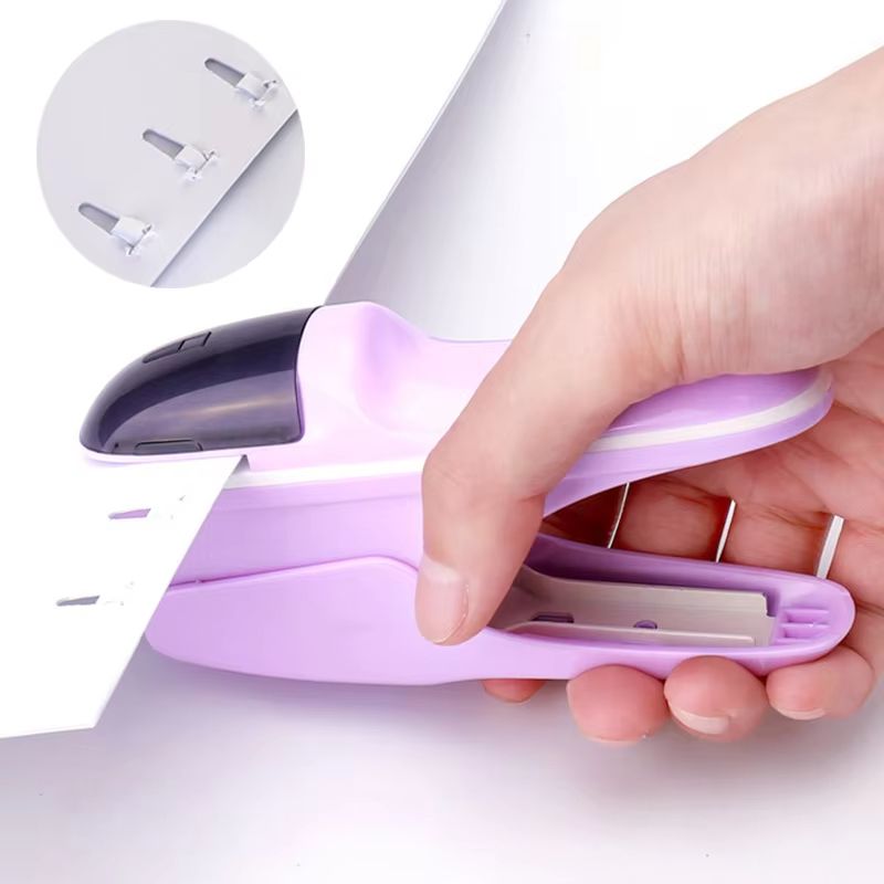 Desktop Stapleless Stapler Paper Binding Tool, Office & School Document Fastener