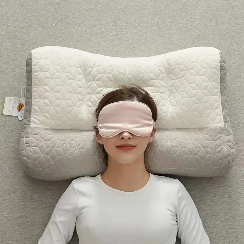 Orthopedic Cervical Pillow Natural Rubber Neck Support for Restful Sleep