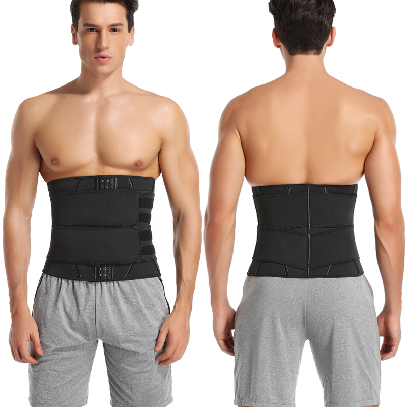 Mens Neoprene Abs Waist Trainer, Sauna Sweat Band Belly Slimming Belt, Adjustable Waist Trimmer for Active Men
