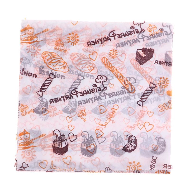 Food-Grade Oil Proof Paper Sheets (50pcs) – Bento Cake Box Liners & Burger Wrapping Paper, Greaseproof Baking Paper