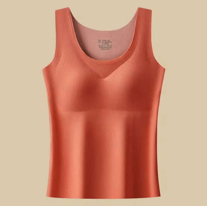 Velvet Thermal Tank with Built-in Chest Pad