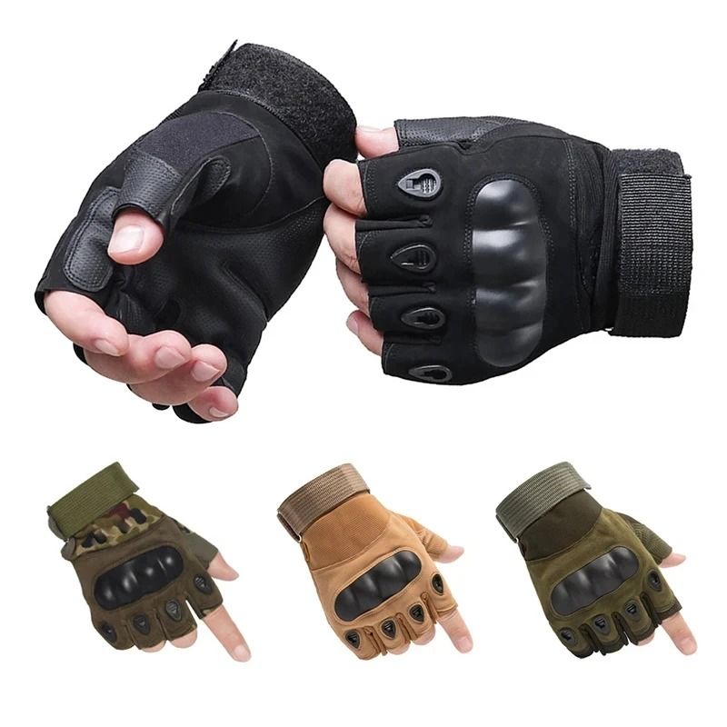 High-Impact Tactical Half-Finger Gloves