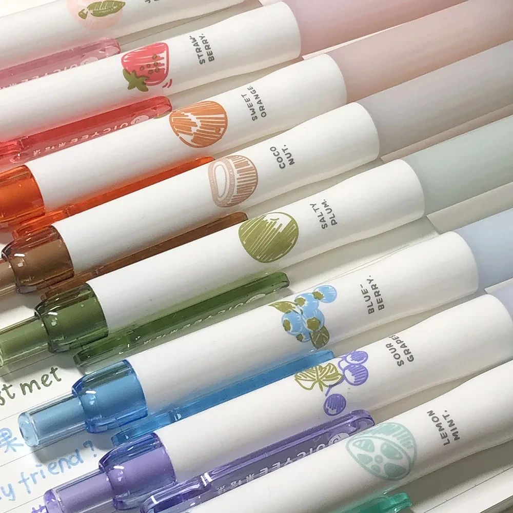 Fruit Scented 3D Gel Pens 0.5mm Smooth Writing Set
