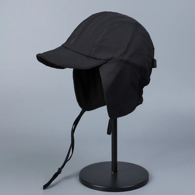 Retro Solid Color Velvet Pilot Hat for Men and Women, Winter Outdoor Warm Ear Protection, Windproof Skiing Bomber Hats