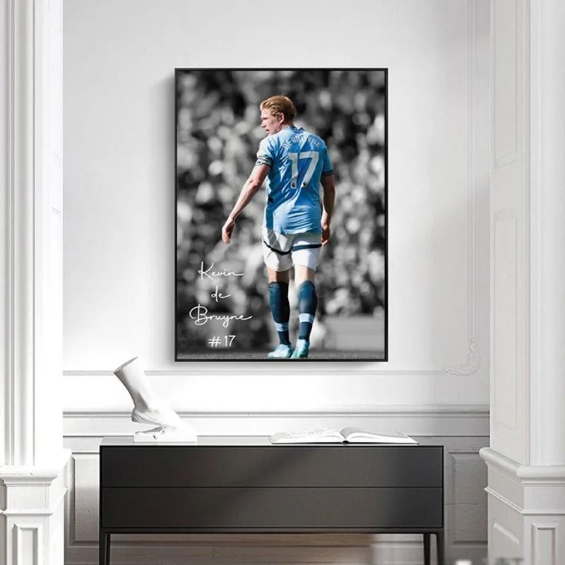 Famous Soccer Player Sports Poster | Football Athlete Highlight Moment Canvas Art