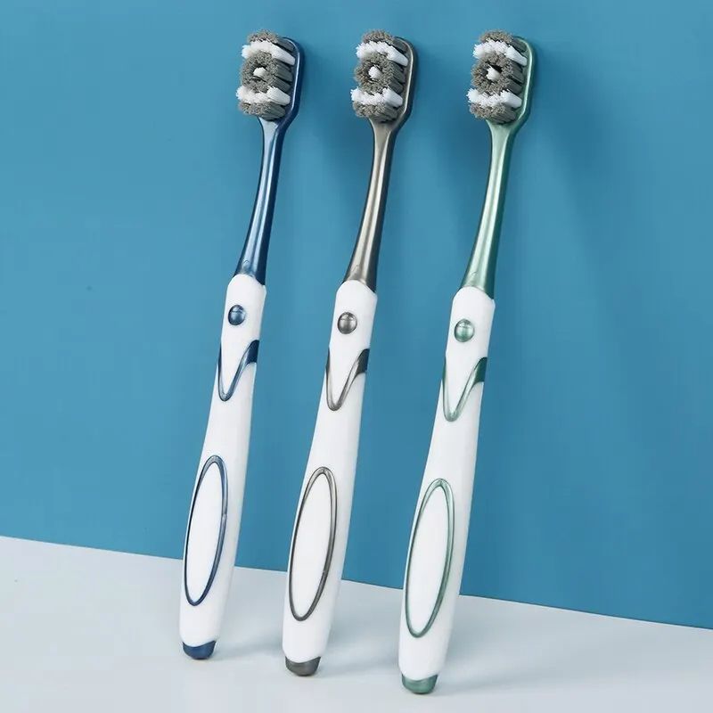 360° Whole Mouth Clean Toothbrush Medium-Hard Bristles for Adults, Whitening Teeth & Optimal Oral Care