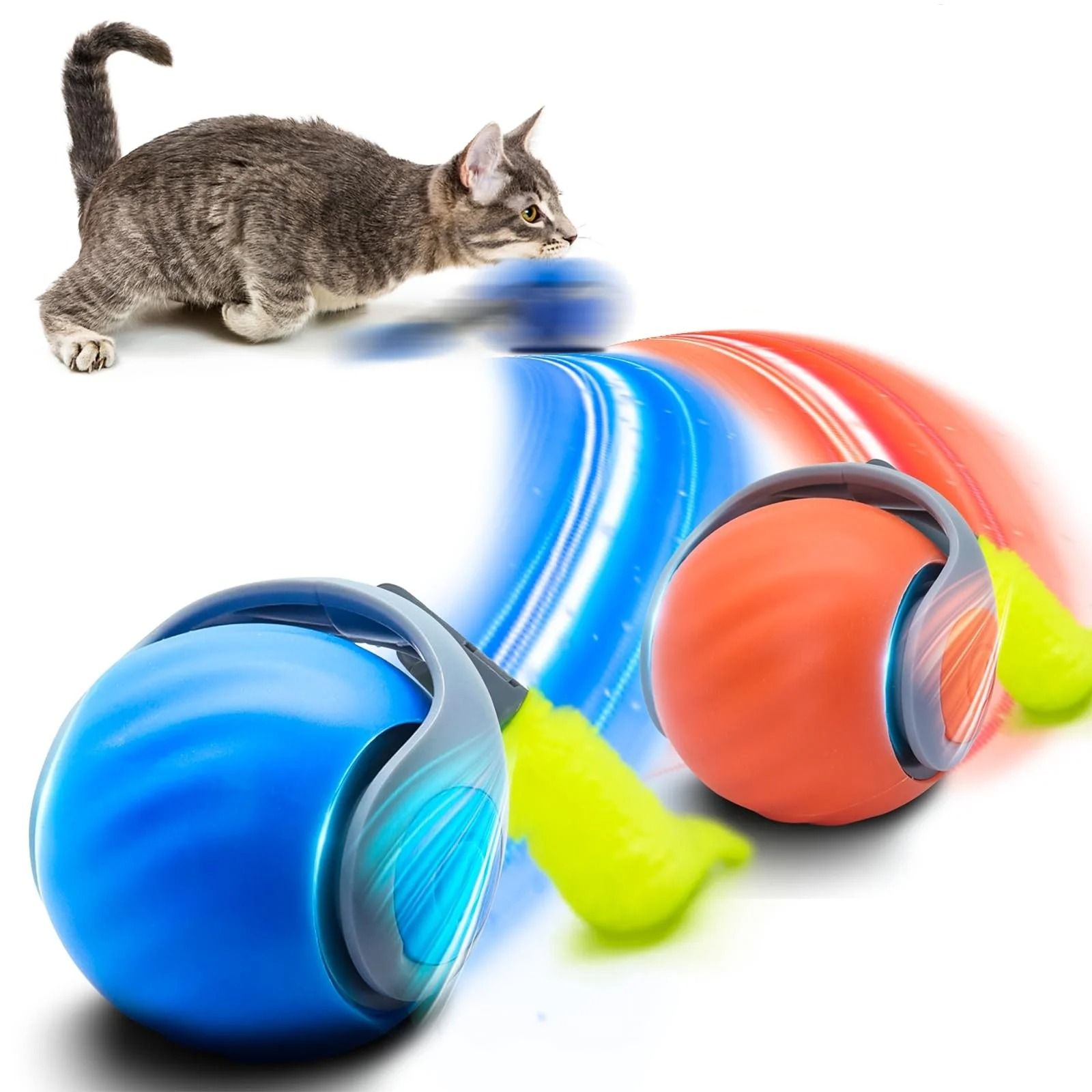 Interactive Rolling Ball Toy for Cats and Dogs USB Rechargeable Smart Pet Toy