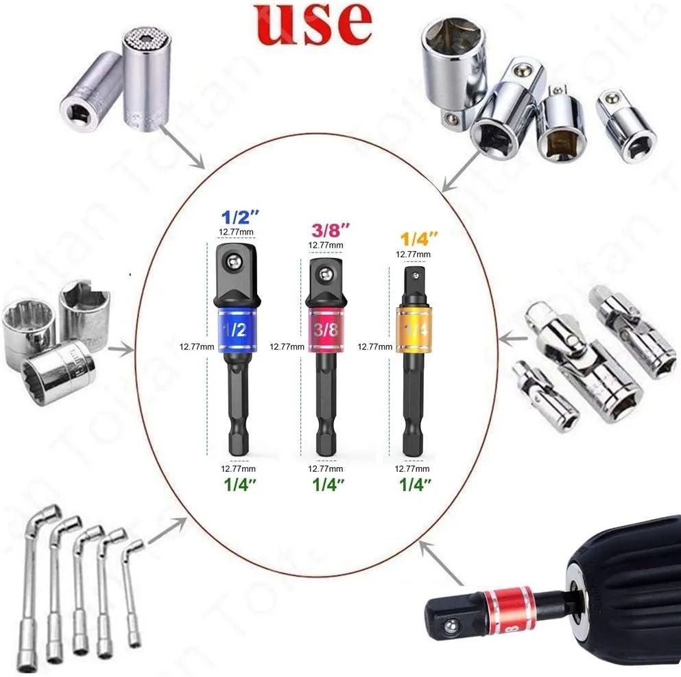 Impact Grade 105 Degree Right Angle Socket Adapter