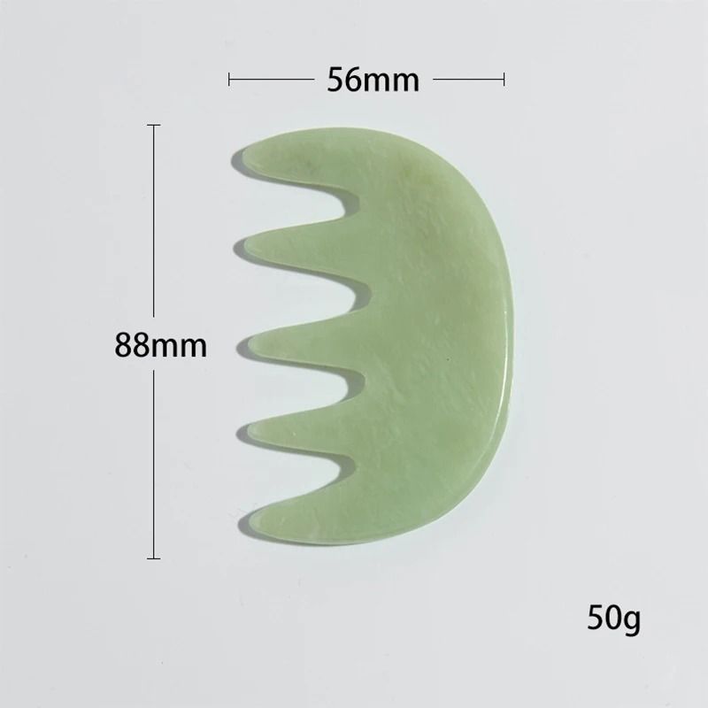 Natural Jade Scalp Comb and Facial Gua Sha Scraping Board