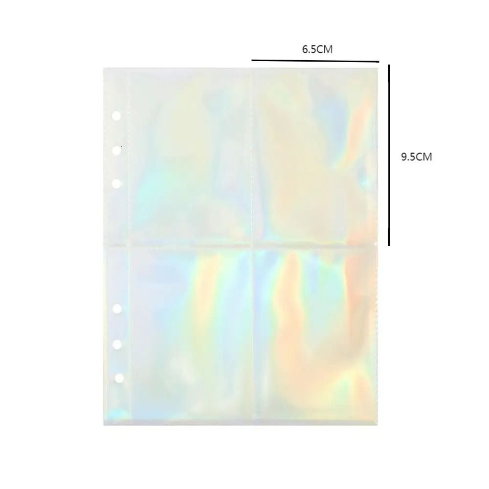 A5 Binder Refill Photo Card Sleeves Laser Pocket Pages 10 Pack 6 Ring Album