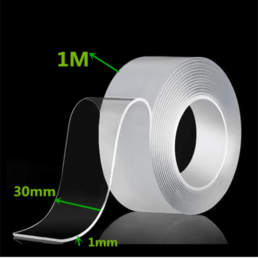 Reusable Nano Tape Double Sided Adhesive 1 to 5M Transparent Waterproof and Cleanable Mounting Tape