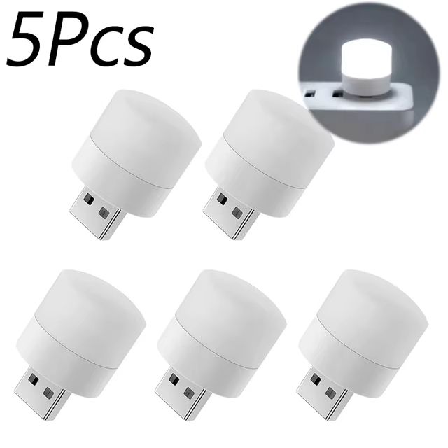 Mini USB Night Light Warm White LED Eye-Protection Reading Lamp