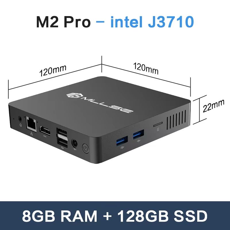 Mini PC Intel Gemini Lake Windows 11 6GB RAM 128GB SSD Dual Band WiFi Bluetooth