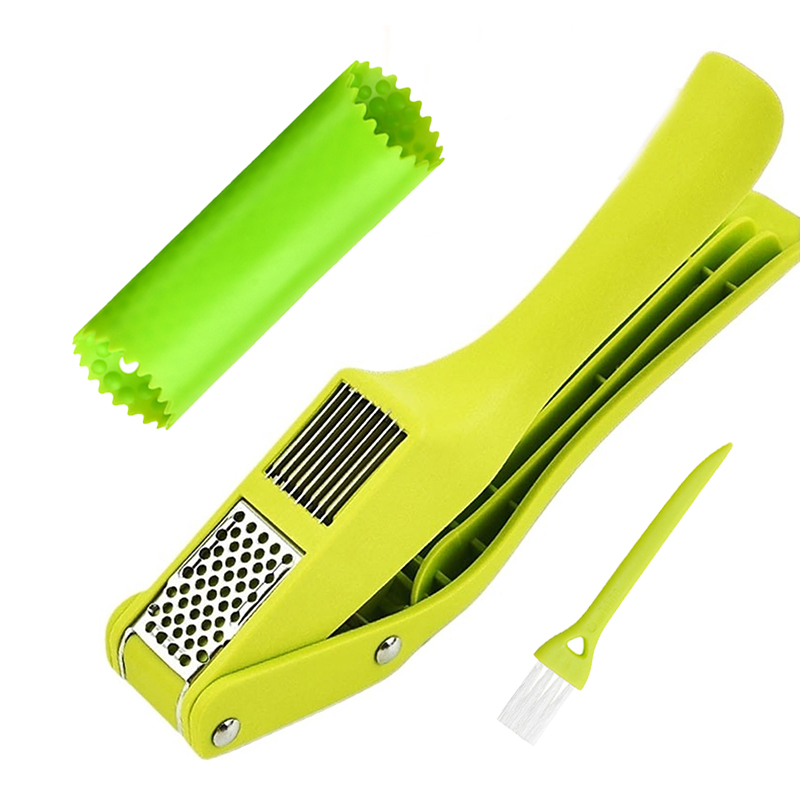 Garlic Press and Slicer Manual Garlic Crusher Kitchen Gadget