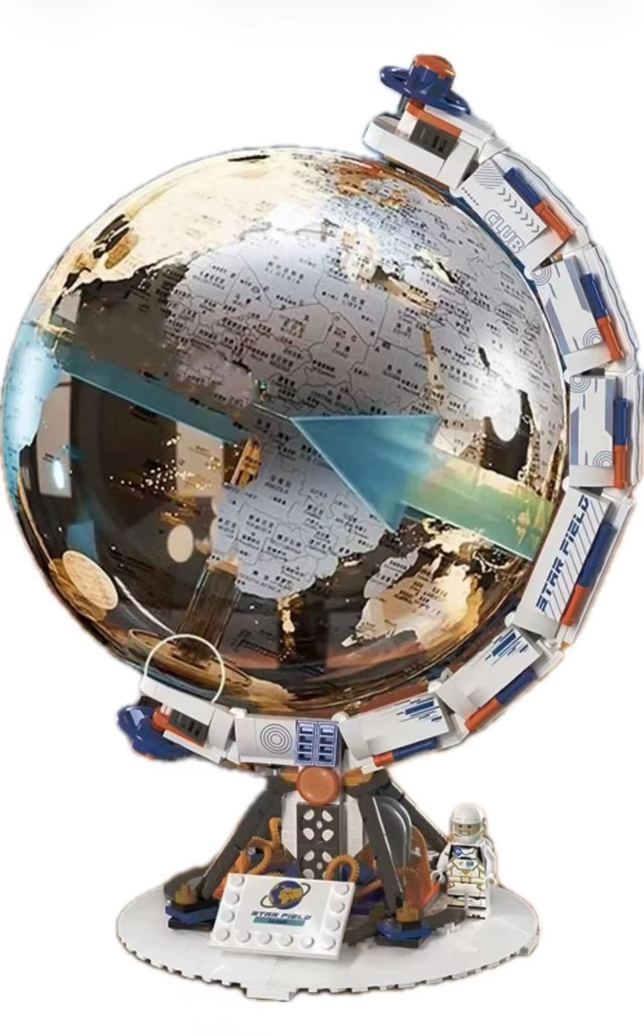 Galactic Globe Space Station Transparent building blocks set for Kids