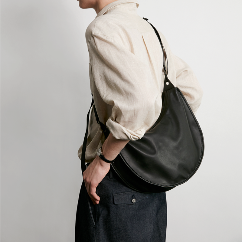 Vintage PU Leather Crossbody Bag for Men Stylish Shoulder Messenger Sling