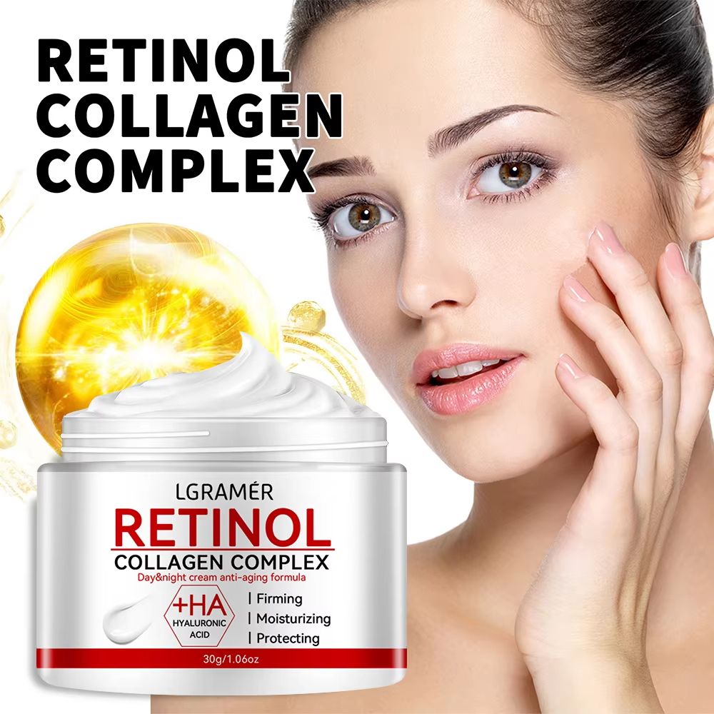 Retinol Firming Face Cream with Collagen - Anti-Aging Moisturizer for Wrinkles, Whitening, and Skin Brightening