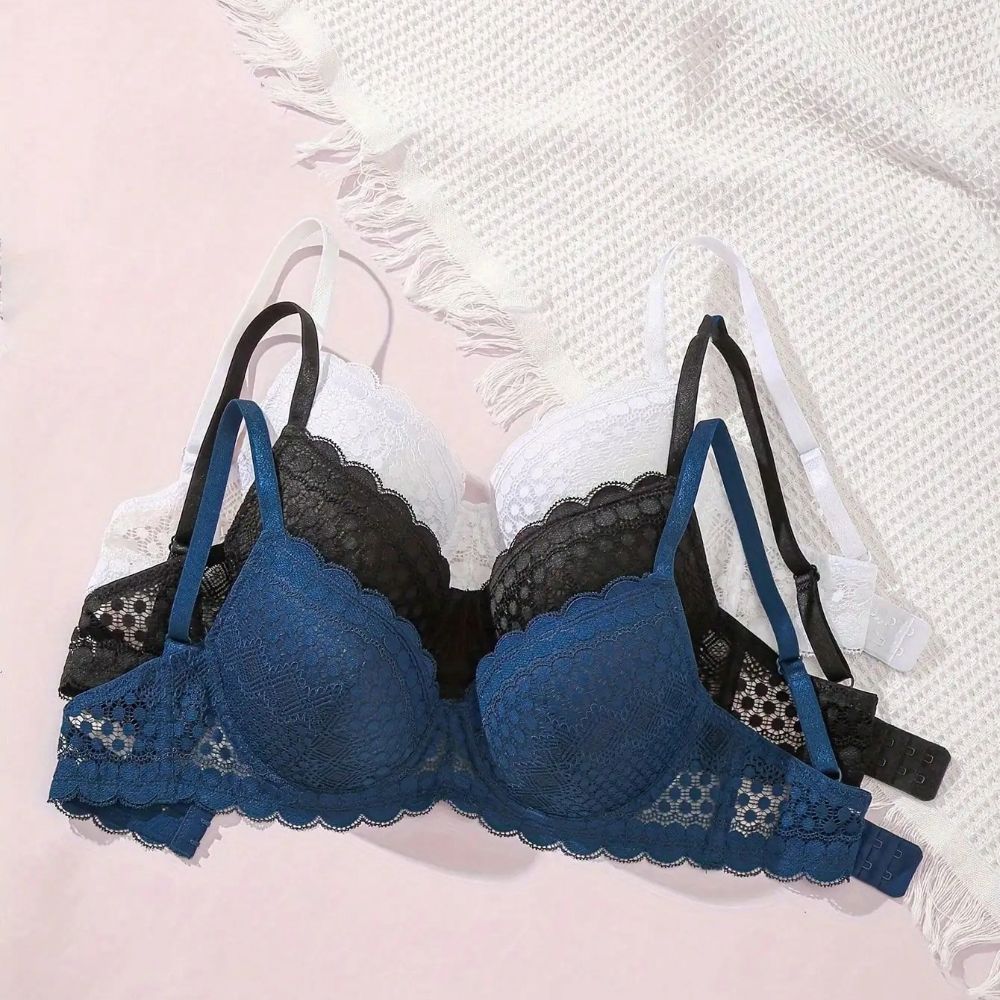 Elegant Lace Push Up Bra Underwire Breathable Lingerie B C D Cup