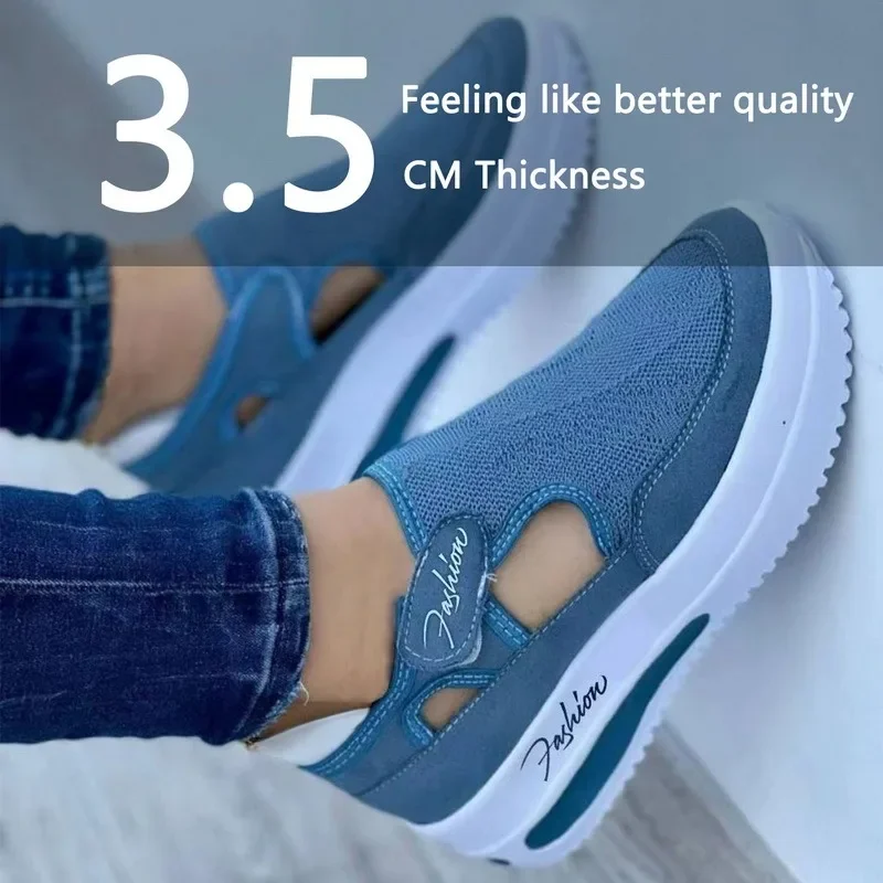 Breathable Mesh Shoes Womens Sneakers Casual Sport Shoes Ladies Platform Sandals Vulcanized Summer New Female Shoes