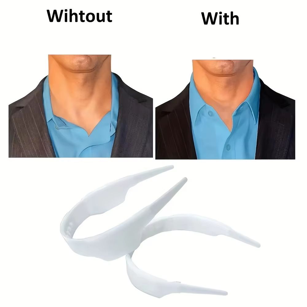 Men's Adjustable Invisible Collar Support Strap for Shirts and Suits