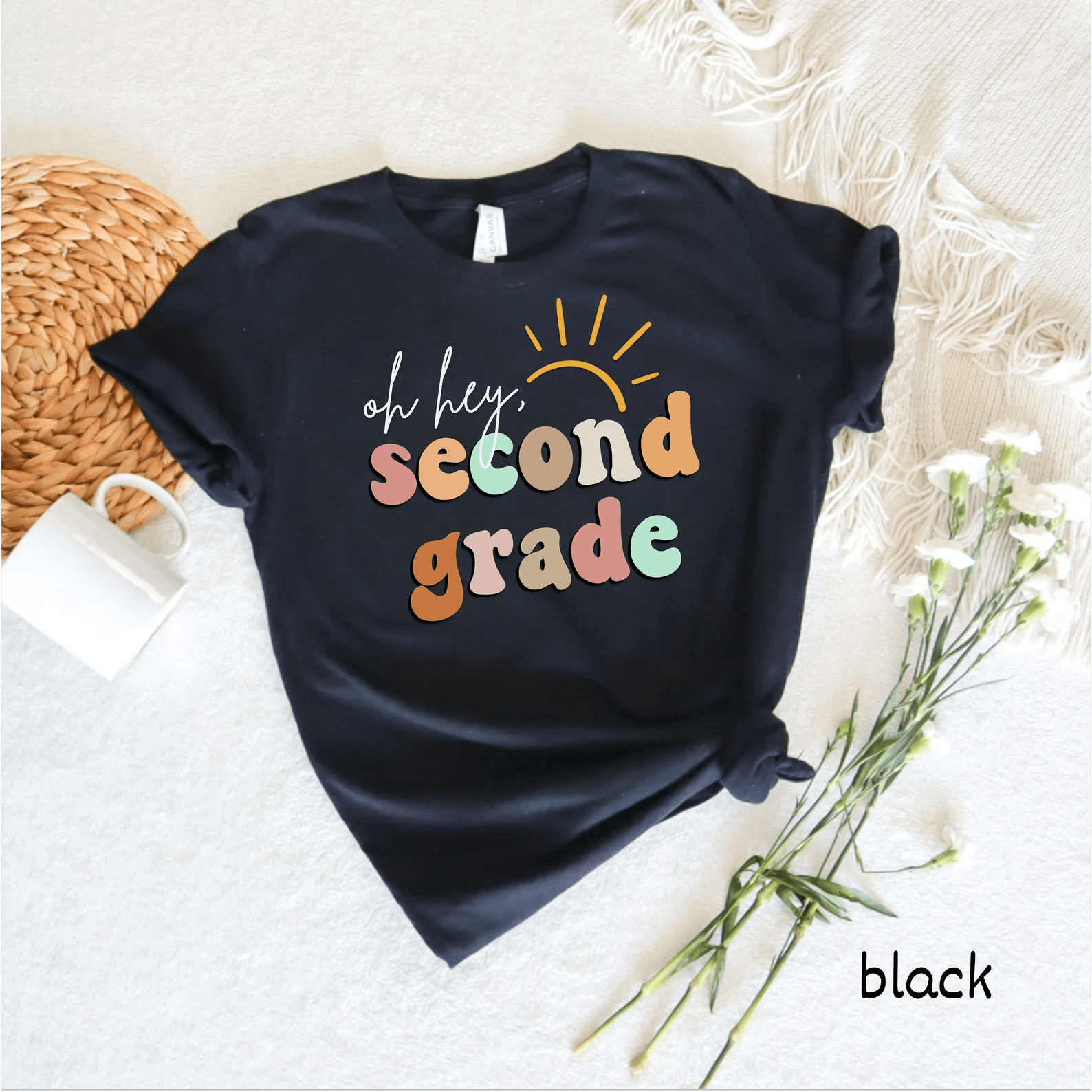 Teacher Shirt Hello School Retro Back to School Teacher Gift Tee