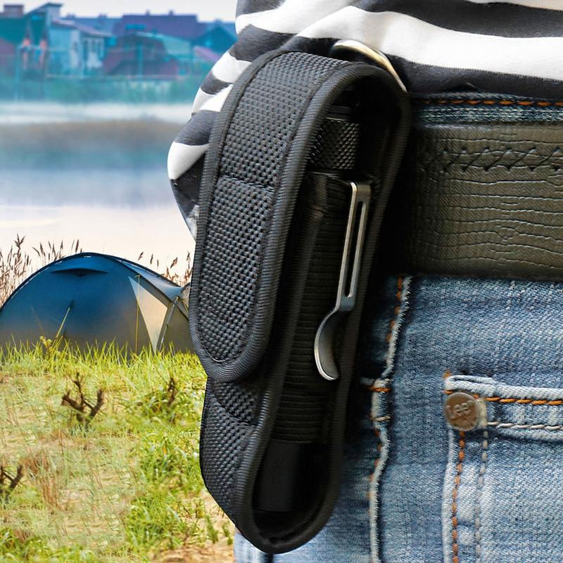 Nylon Flashlight Cover Case for Hunting, LED Torch Pouch, Outdoor Hiking Protection