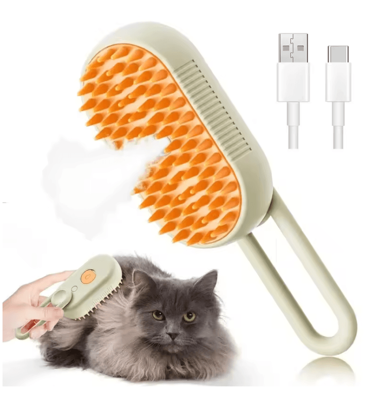 PawSteam 3 in 1 Pet Grooming Brush with Steam Care