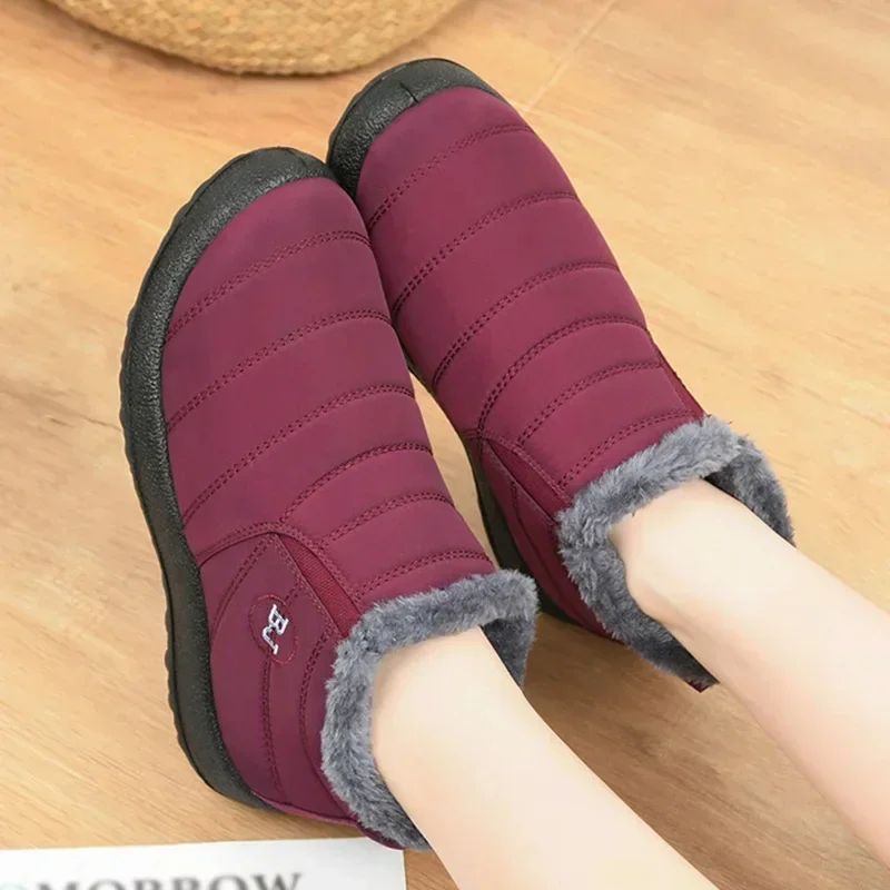 WinterShield Women Waterproof Snow Boots – Plush Insulated Ankle Warm Boots