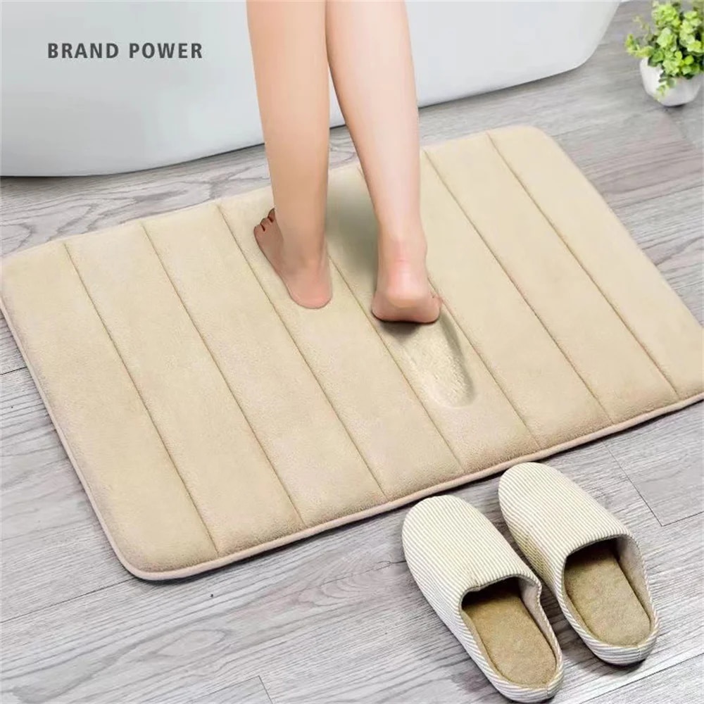 Soft Memory Foam Bath Mat: Non-Slip, Absorbent Rug for Bathroom, Bedroom, Shower - Home Decor