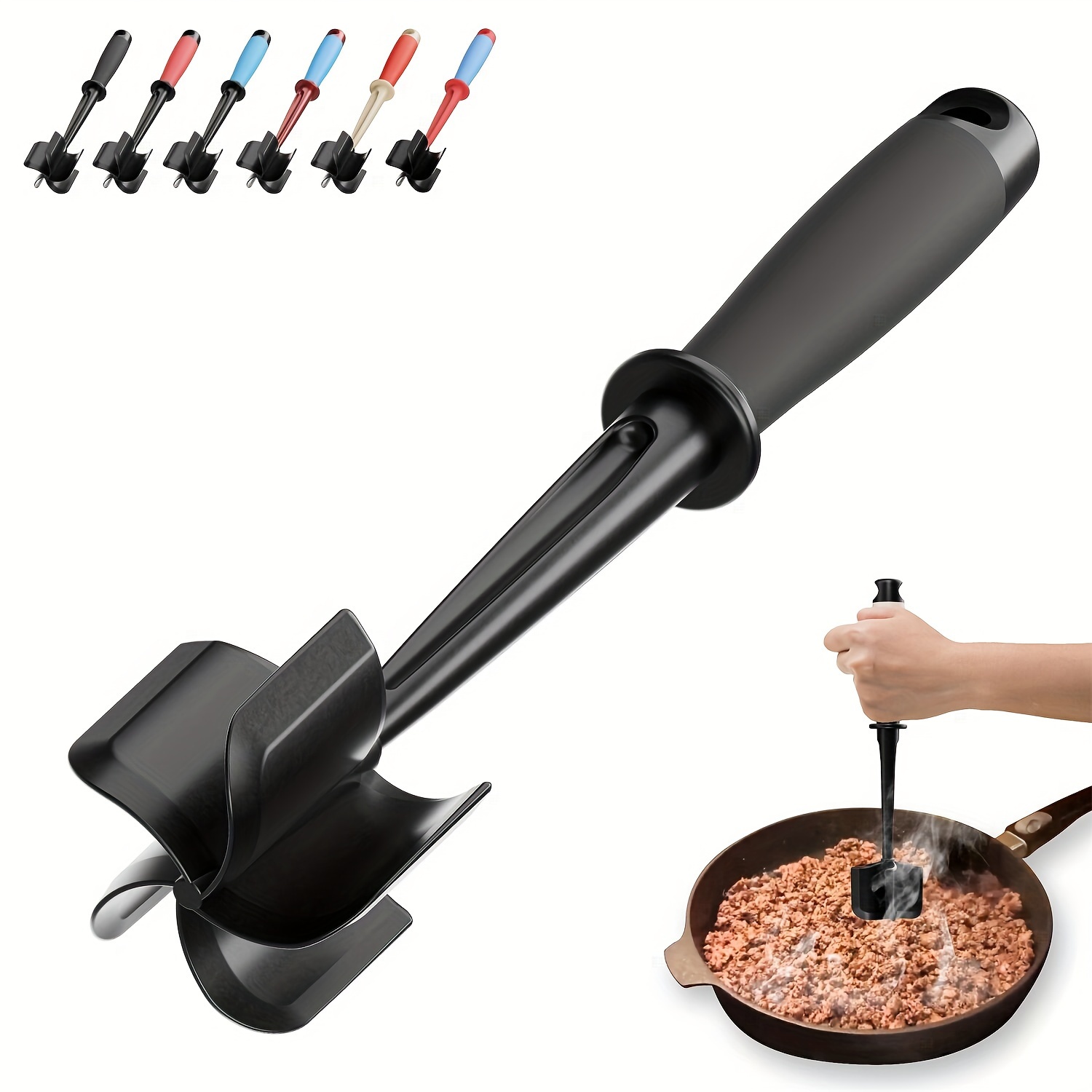 Meat Chopper & Masher Heavy Duty, Non-Stick, Dishwasher Safe