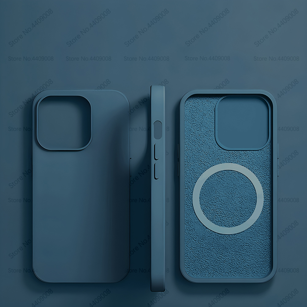 MagSafe Silicone Magnetic Case for iPhone 16/15/14/13/12/11 Pro Max | Wireless Charging, Shockproof, Durable